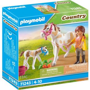 PLAYMOBIL paard met veulen - 71243 