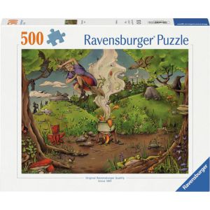 Puzzel 500 stuks bij de bosheks