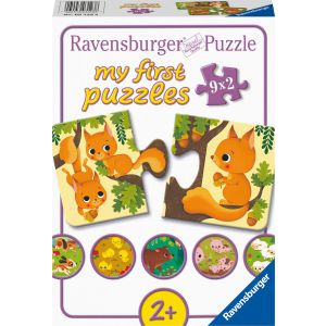 Ravensburger Dieren en hun Kleintjes - My First Puzzles - 9x2 stukjes - Kinderpuzzel