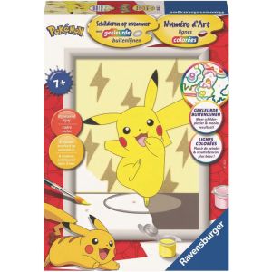 Schilderen op nummer Pokemon vrolijke pikachu