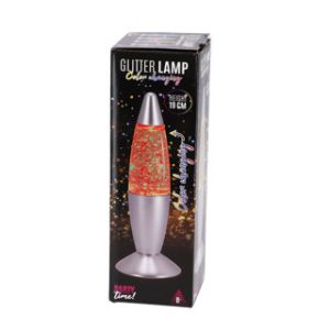 Glitterlamp kleur veranderend 19cm