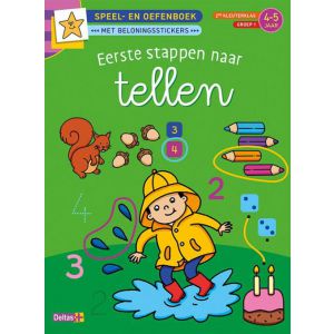 Speel- en oefenboek met stickers eerste stappen naar tellen 4-5 jaar