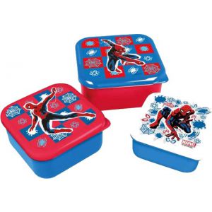  Spiderman Snack Box 3 Stuks lunchbox kinderen - lunchbox meisjes - lunchbox kind - lunchboxen kinderen - lunchboxen 