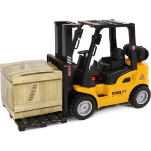  2-play Vorkheftruck Pull-back 14 Cm Geel/zwart 