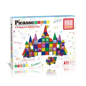 PicassoTiles Magnetic Tiles set 152 delig