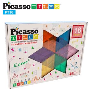  PicassoTiles 16pc Magnetic Tiles set
