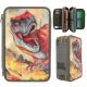 Dino world drievaksetui met 3D effect groen