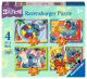 Ravensburger Disney Stitch 4in1box puzzel - 12+16+20+24 stukjes - kinderpuzzel