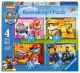 Puzzel 4-in-1 paw patrol - puppies op pad