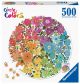 Puzzel 500 stukjes Circle of color - flowers