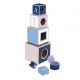 Jipy stapeltoren hout blauw