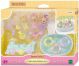  Sylvanian Families 5707 Drieling BABY Creme Konijn Badspeelset- inclusief 3 fluweelzachte baby speelfiguren 