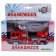 Brandweer ladderwagen met licht en geluid die cast